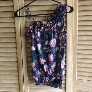 Mine floral off the shoulder tank size S